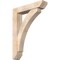 Ekena Millwork Thorton Slat Smooth Bracket w/ Offset Brace, Douglas Fir, 7 1/2"W x 36"D x 48"H BKT0806X36X48THR06SDF - alternate 1